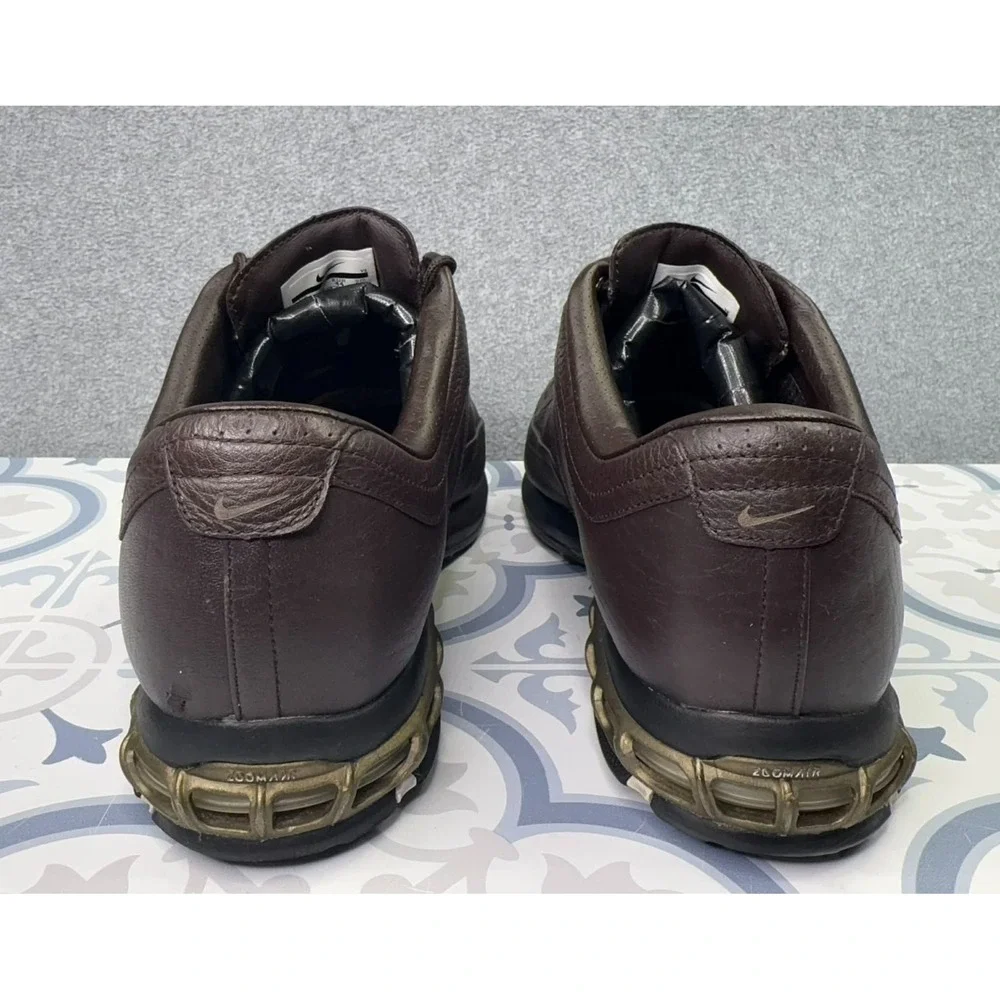 NIKE GOLF Zoom Air Tour Premium Shoes Men's Size 10 379216-272 Brown‎ Leather